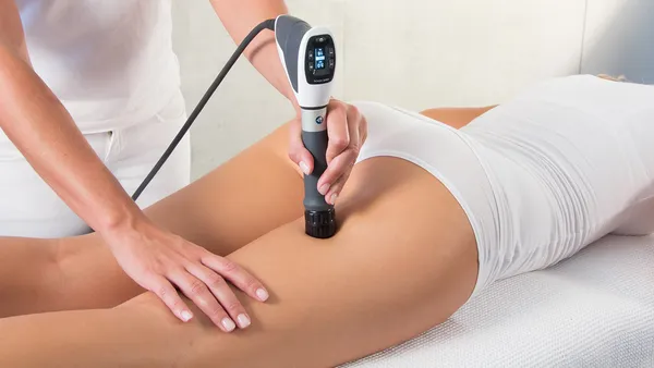 Lower body shockwave treatment for circulation and drainage